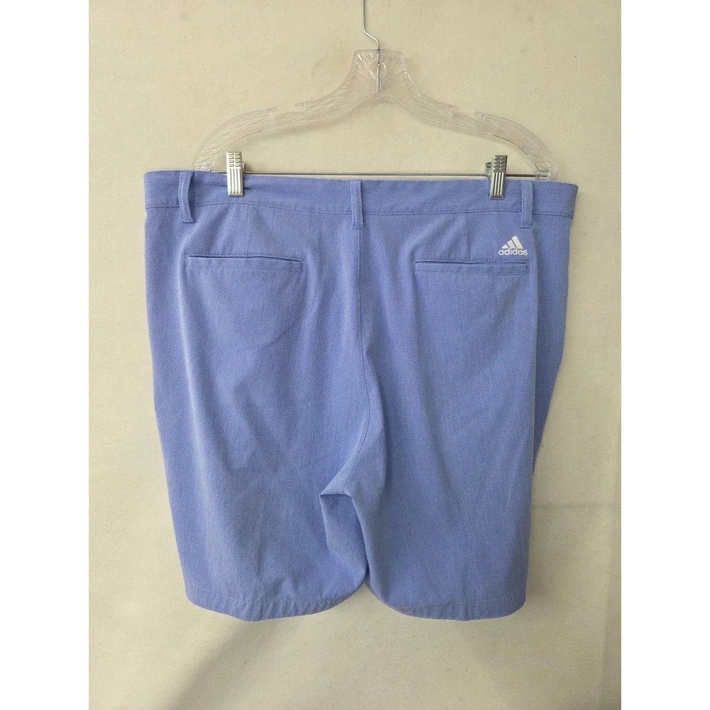 Adidas Mens Ultimate365 Golf Shorts Light Blue Micro Grid Size 38-40 Performance